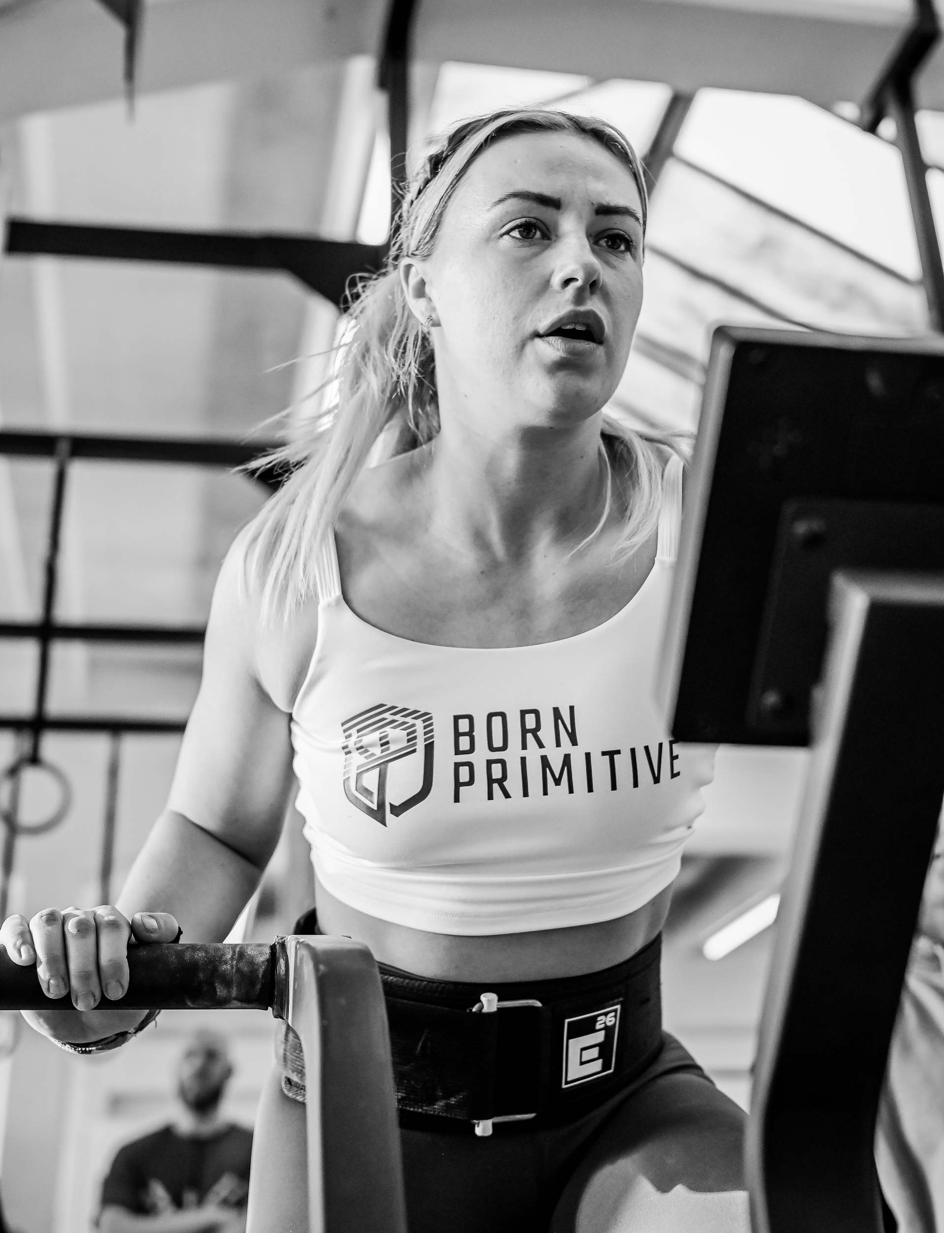 Coach working out in the gym.